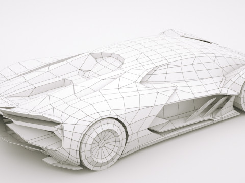 Generic Supercar v23 3D Model
