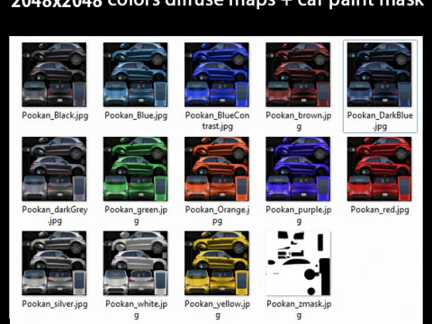 Og&oacute;lny wielokolorowy SUV v4 Model 3D