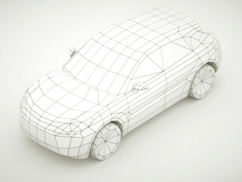 Og&oacute;lny wielokolorowy SUV v4 Model 3D