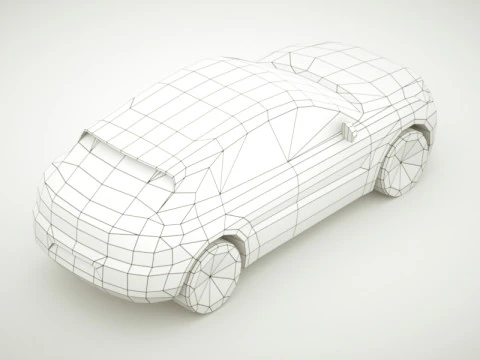 Og&oacute;lny wielokolorowy SUV v4 Model 3D