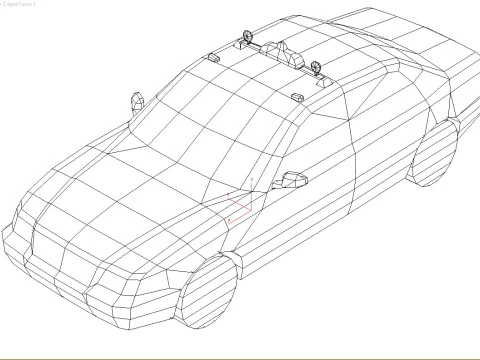 Taxi v1 Sedan 3D Model