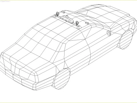 Taxi v1 Sedan 3D Model