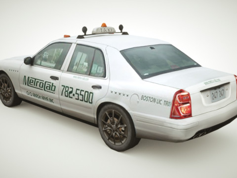 Taxi v1 Sedan Modelo 3D
