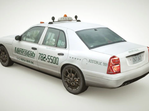 Taxi v1 Sedan 3D Model