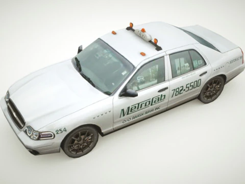 Taxi v1 Sedan 3D Model