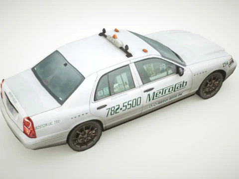 Taxi v1 Sedan 3D Model