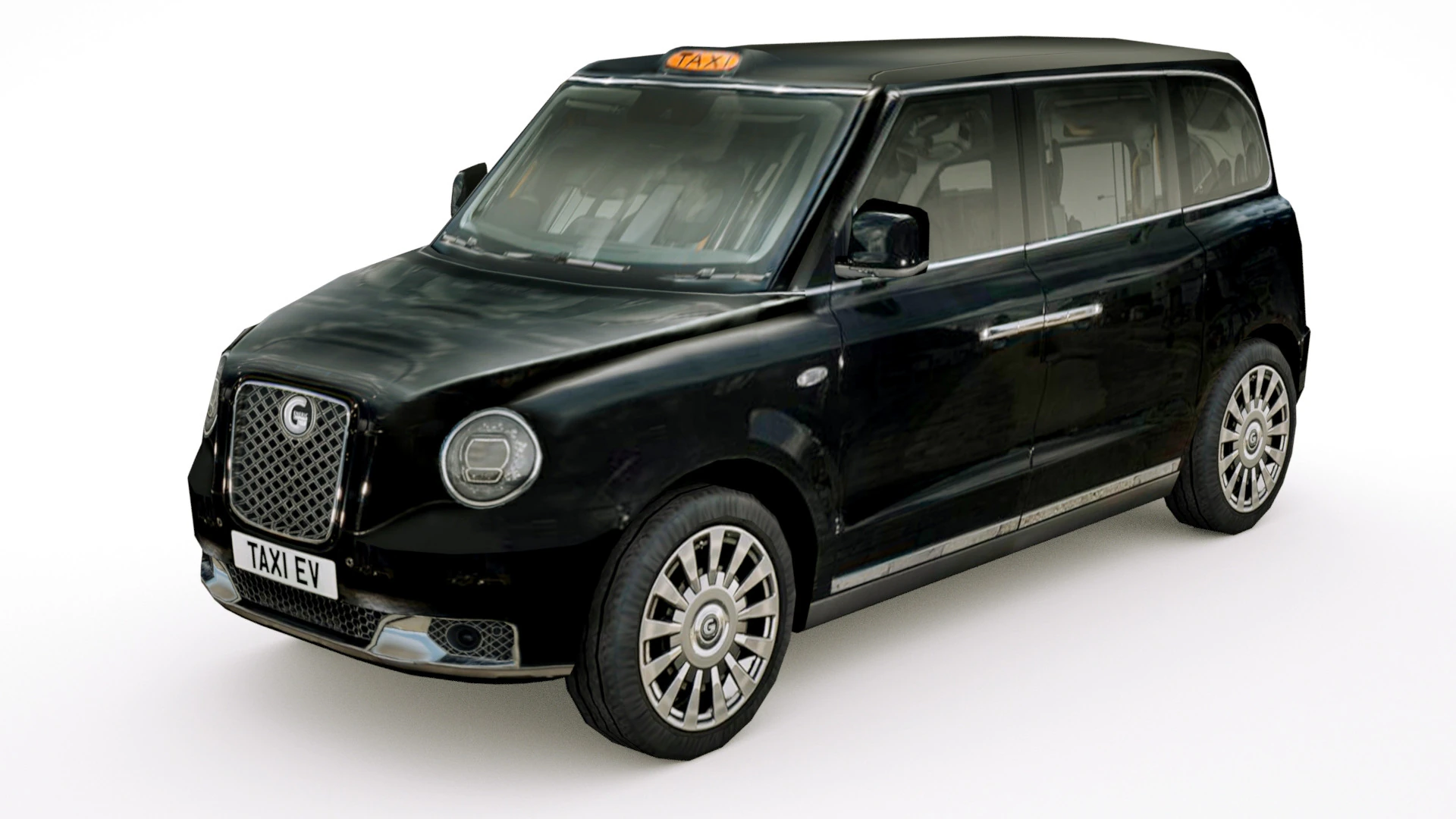 Taxi v3 lowpoly 3D Model .c4d .max .obj .3ds .fbx .stl .blend
