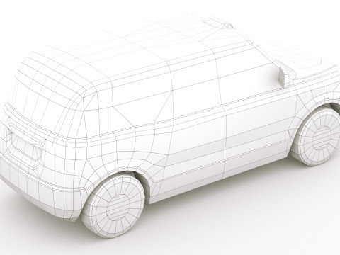 Taxi v3 lowpoly 3D Model