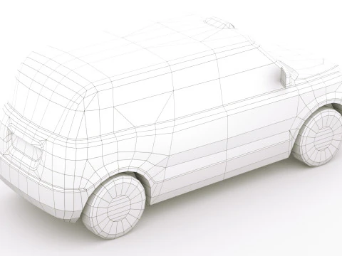 Taxi v3 lowpoly 3D Model