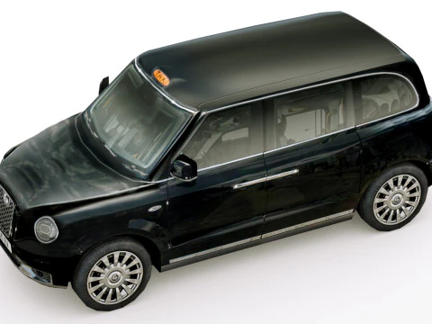 Taxi v3 lowpoly 3D Model