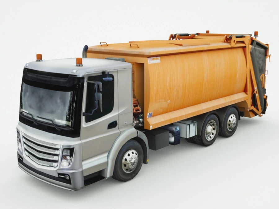 Camion poubelle g&eacute;n&eacute;rique Modèle 3D .c4d .max .obj .3ds .fbx .stl .blend 