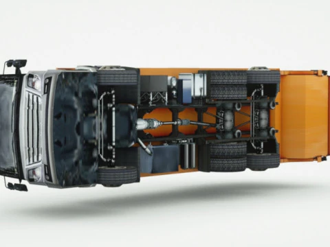 Camion poubelle g&eacute;n&eacute;rique Modèle 3D