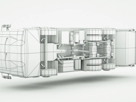 Camion poubelle g&eacute;n&eacute;rique Modèle 3D