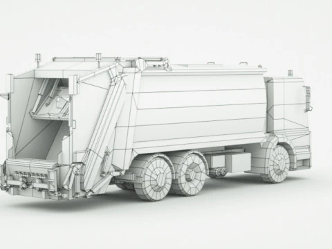 Camion poubelle g&eacute;n&eacute;rique Modèle 3D
