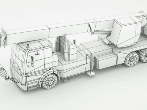 जेनेरिक क्रेन ट्रक 3D मॉडल