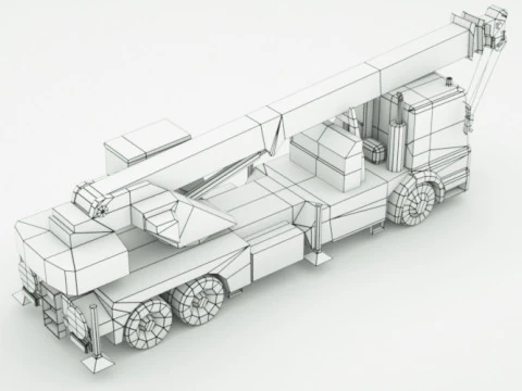 जेनेरिक क्रेन ट्रक 3D मॉडल