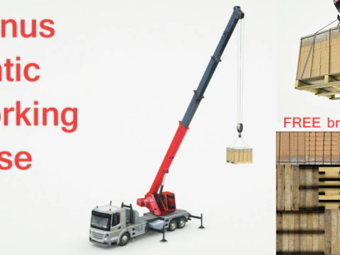 जेनेरिक क्रेन ट्रक 3D मॉडल