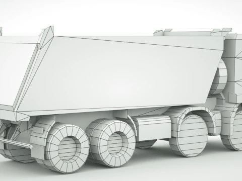 일반 덤퍼 트럭 3D 모델