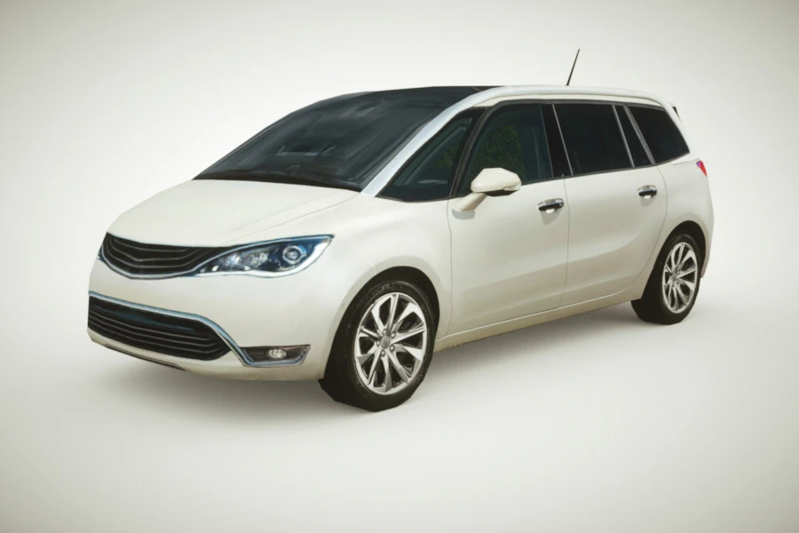 Generic VAN v2 3D Model .c4d .max .obj .3ds .fbx .stl .blend