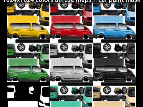 VAN v3 multicoloridas Modelo 3D