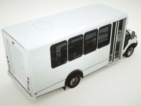 Generic Shuttle Bus v6 3D Model