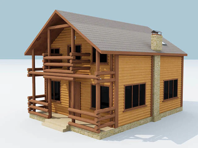 cottage 3D Model .c4d .max .obj .3ds .fbx .stl .blend 