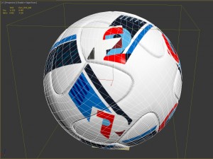 beau jeu euro 2016 adidas official ball 3D Model
