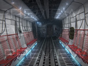 Cargo airplane interior Model 3D