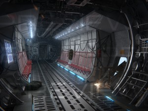 Cargo airplane interior Model 3D