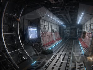 Cargo airplane interior Model 3D