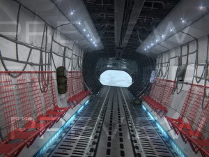 Cargo airplane interior Model 3D