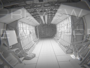 Cargo airplane interior Model 3D