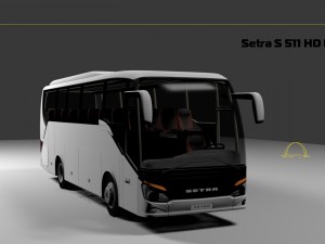 setra s 511 hd bus 3D 模型