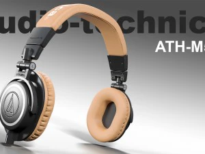 Słuchawki audiotecha ath-m50x Model 3D