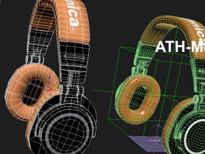 audio technica ath-m50x headphones 3D Модель