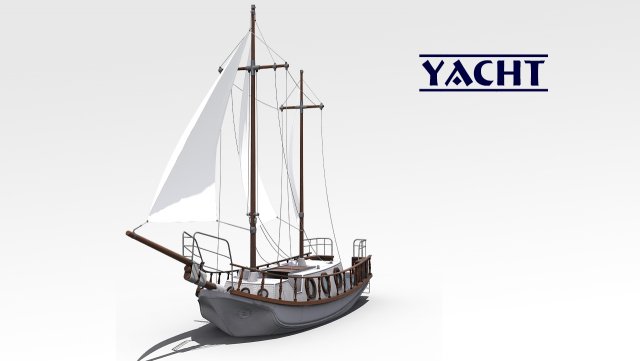 sailboat Model 3D .c4d .max .obj .3ds .fbx .stl .blend 