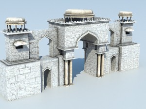 asian city entrance Modelo 3D