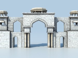 asian city entrance Modelo 3D