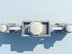 asian city entrance 3D Model