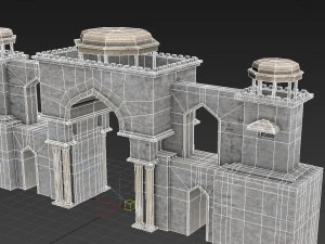 asian city entrance 3D Model