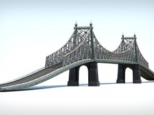 bridge low poly detailed 3D Model