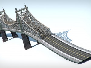 bridge low poly detailed 3Dモデル