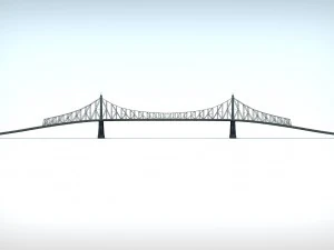 bridge low poly detailed 3D Model