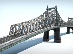 bridge low poly detailed 3Dモデル