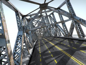 bridge low poly detailed 3Dモデル
