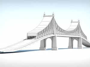bridge low poly detailed 3Dモデル