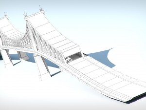 bridge low poly detailed 3Dモデル