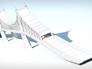 bridge low poly detailed 3D Model