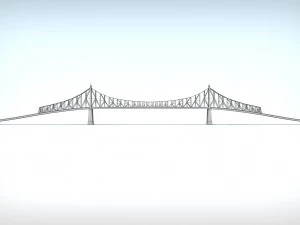 bridge low poly detailed 3D Model