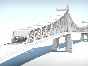 bridge low poly detailed 3D Model